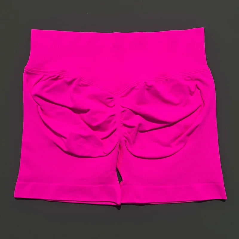 Women Gym Shorts High Waisted Yoga Shorts Fashionable and Sexy Running Fitness Pants Solid Color Yoga Leggings Training Shorts
