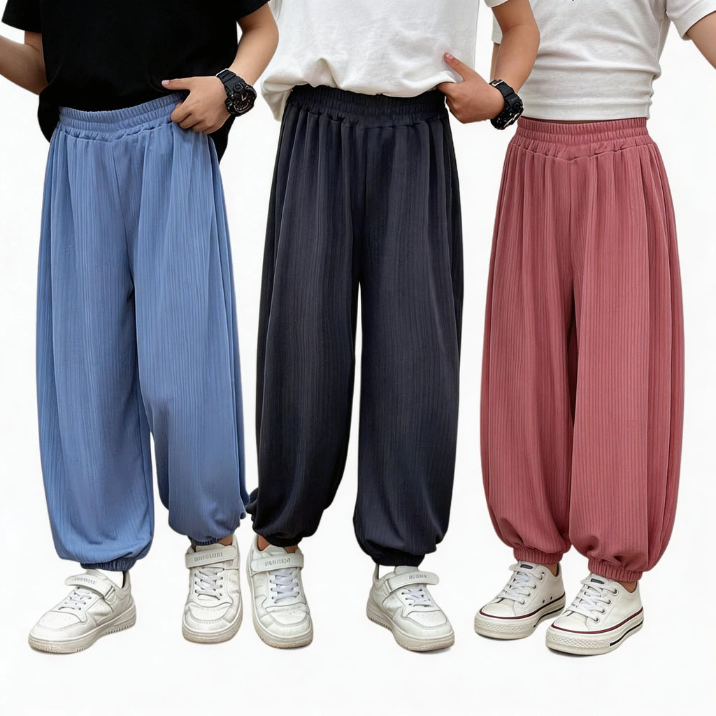 1pc Kid Mosquito Proof Pant Boy Girl Casual Loose Thin Trouser Ice Silk Spring Summer Baby Versatile Breathable Candy Color Pant
