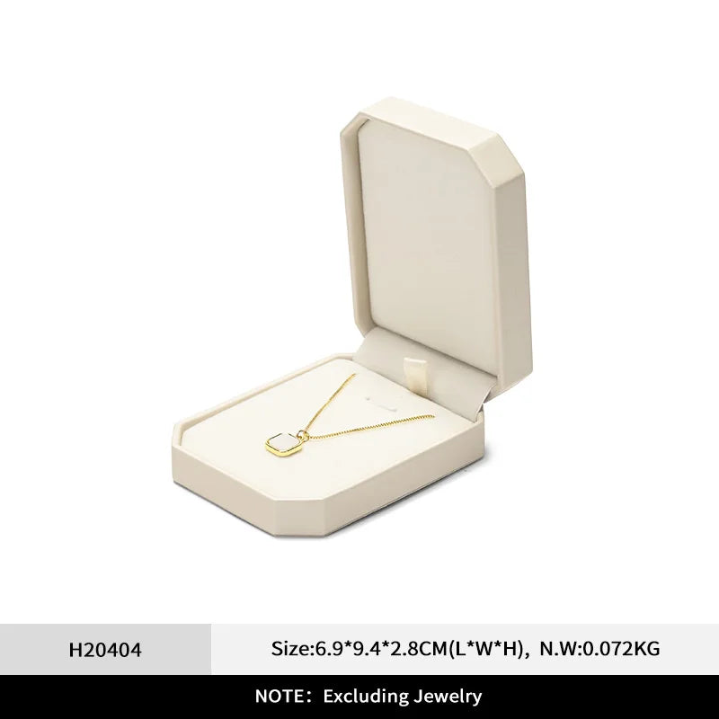 WoodTen New Octagonal Jewelry Organizer Box for Earrings Ring Pendant Necklace Bracelet Storage Leather Gift Box Packaging Box