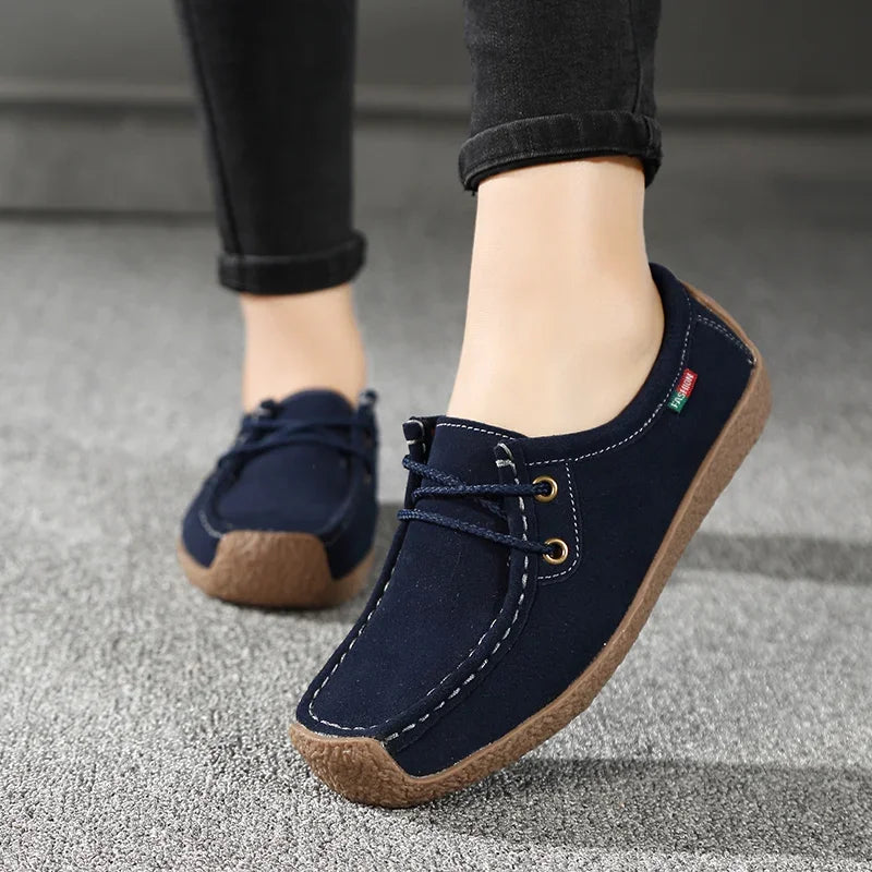 Lightweight Casual Shoes Women's Oversized  Breathable Elegant Comfortable and Non Slip in Summer Round Toe Flat Shoes for Girls
