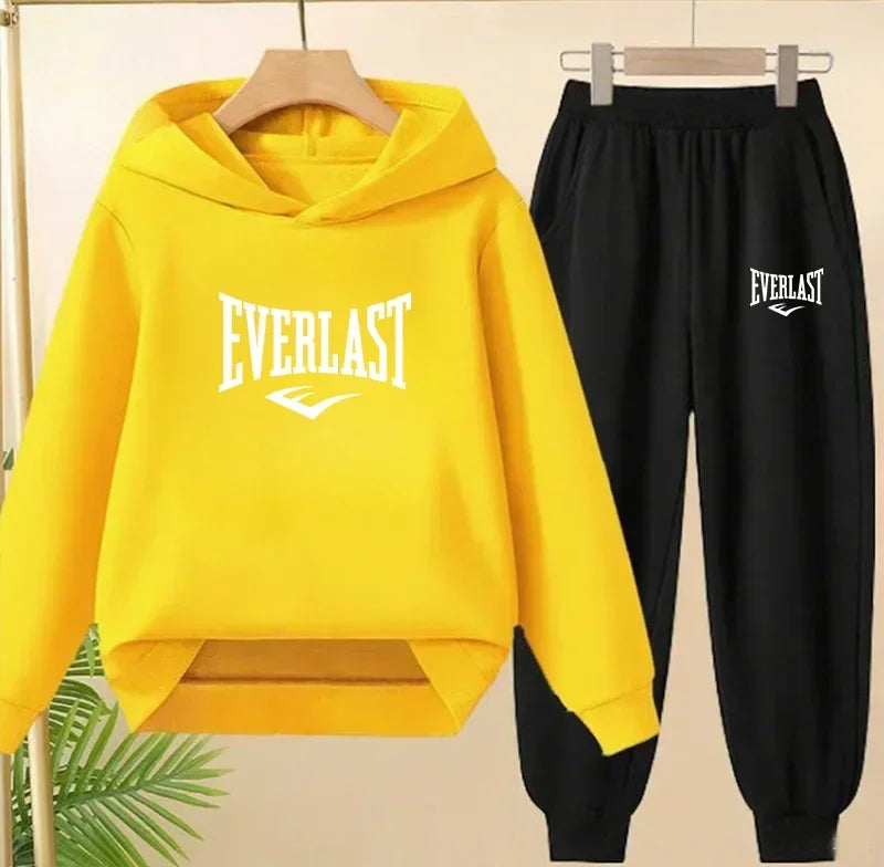 Spring Autumn New Fashion Kids Tracksuits 3-12 Years Boys and Girls Casual Sports Hoodie Tops+pants 2pcs Sets Children Clothes