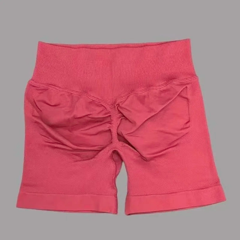 Women Gym Shorts High Waisted Yoga Shorts Fashionable and Sexy Running Fitness Pants Solid Color Yoga Leggings Training Shorts