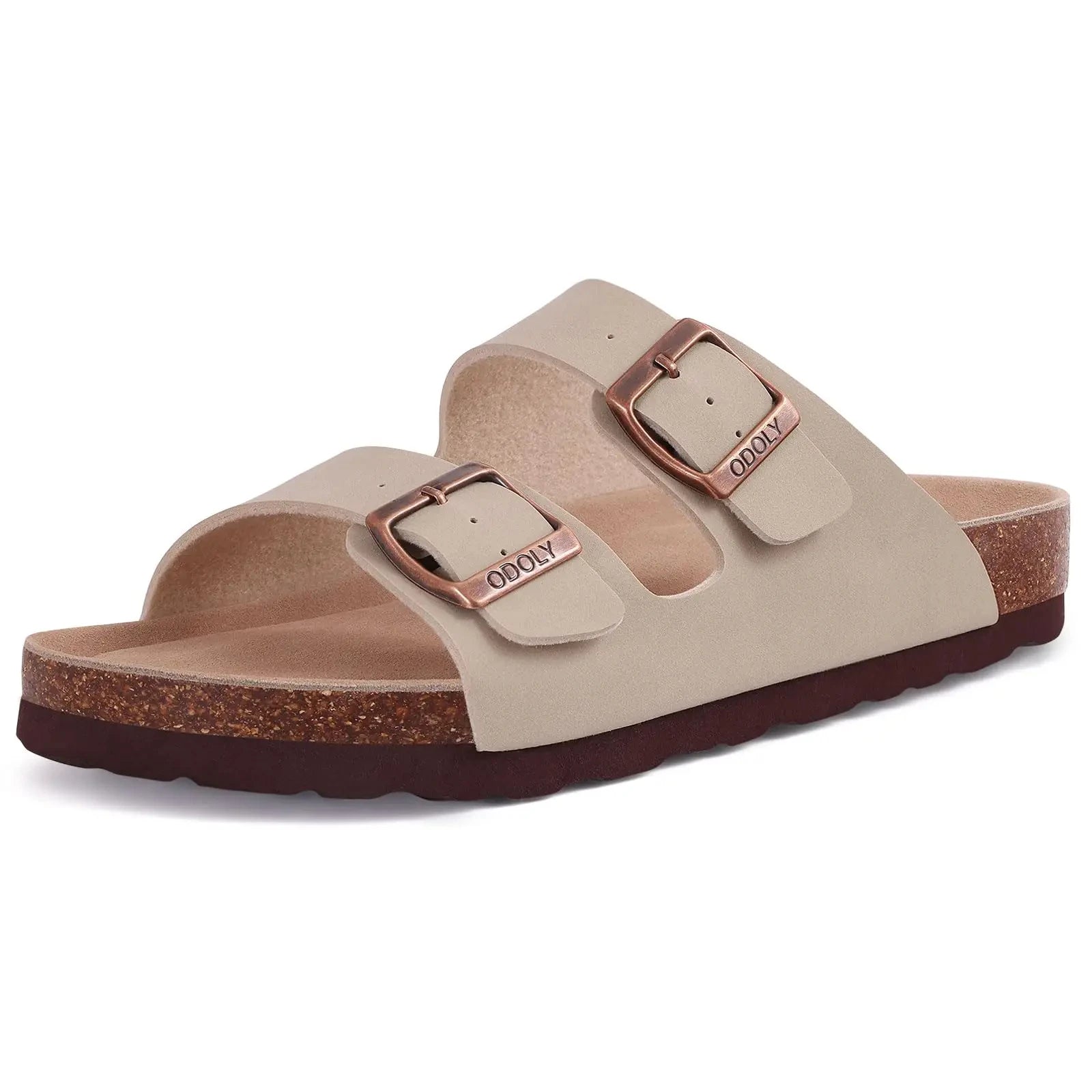 Litfun Classic Cork Clogs For Women Men Genuine Summer Clogs with Arch Support Cork Leather Home Mules Shoes Thick Beach Sandals
