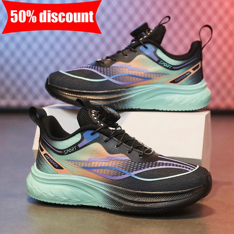 Childrens Running Shoes School Training Fitness Comfortable Sports Shoes Mesh Breathable Rebound Outdoor Tennis Shoes for Kids