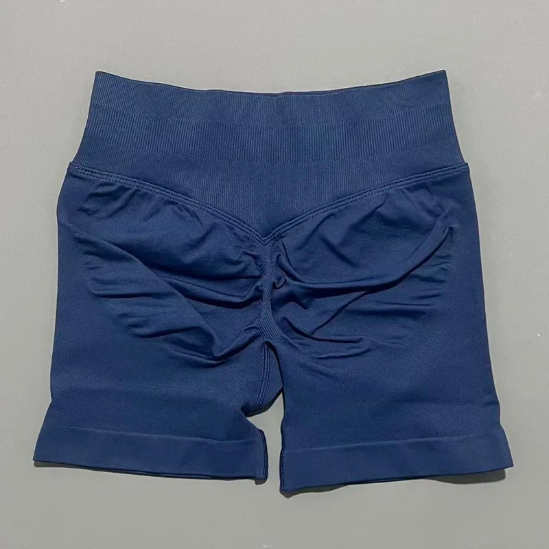 Women Gym Shorts High Waisted Yoga Shorts Fashionable and Sexy Running Fitness Pants Solid Color Yoga Leggings Training Shorts