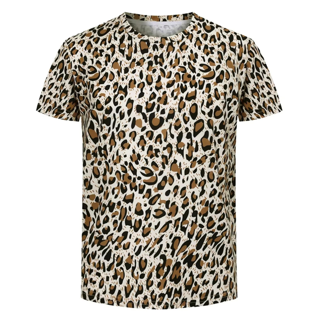 Tiger Skin Leopard Print Funny T-Shirt Boys girls short sleeve tees 2-10Y Summer Kids Clothes Animal T Shirt for party Clothing