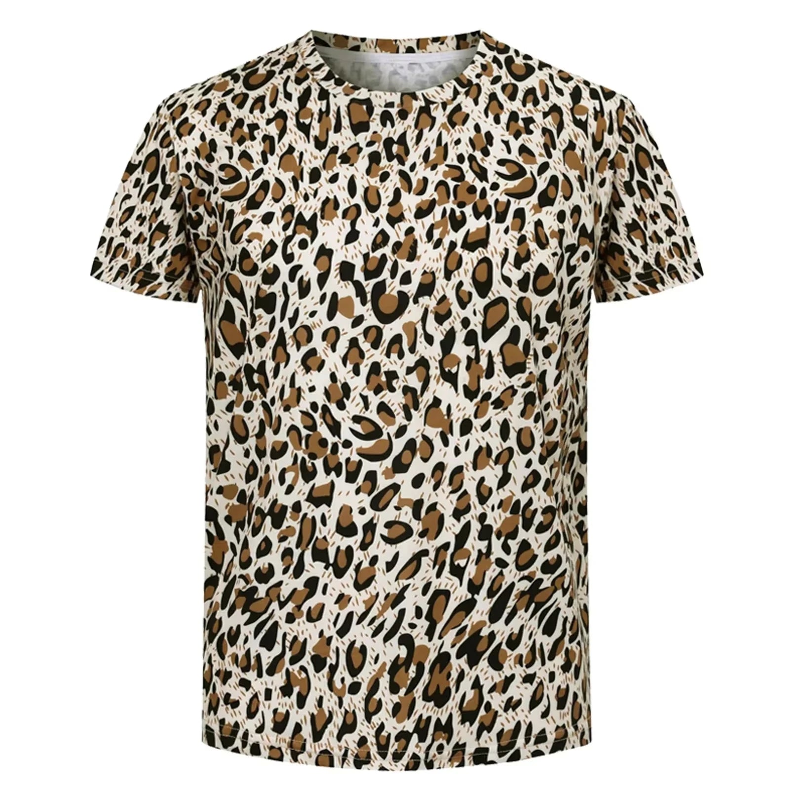 Tiger Skin Leopard Print Funny T-Shirt Boys girls short sleeve tees 2-10Y Summer Kids Clothes Animal T Shirt for party Clothing