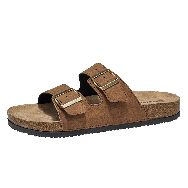 Men Clogs Fashion Shoes Outdoor Classic Cork Slide with Arch Support Beach Sandals Cork Suede Mules Slippers for Women Big Size