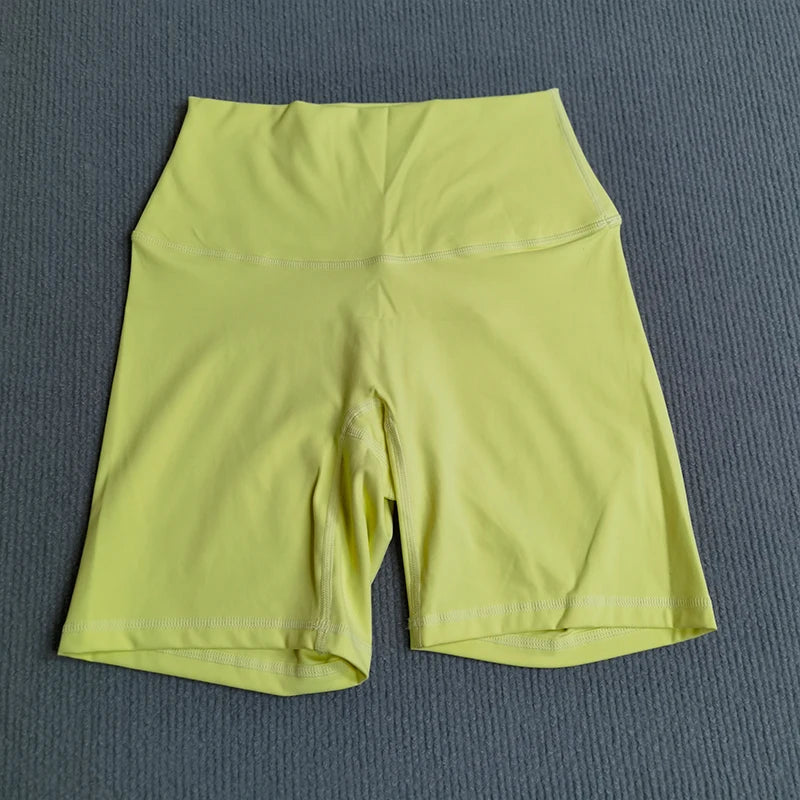 Yoga Shorts Solid Color Soft Women Sport Shorts Compression Support Sweat  Comprehensive Training Jog Cycling Internal Pocket