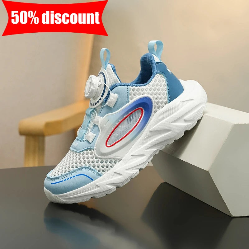 Childrens Sports Shoes Summer Hollow Comfortable Jogging Tennis Shoes School Sports Anti Slip Rebound Soft Soled Casual Shoes
