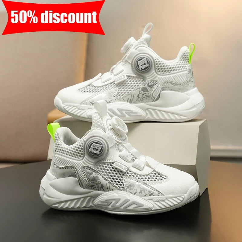 Childrens Sports Shoes Fashionable Lightweight Summer New Comfortable Sports Tennis Shoes Anti Slip Rebound School Jogging Shoes