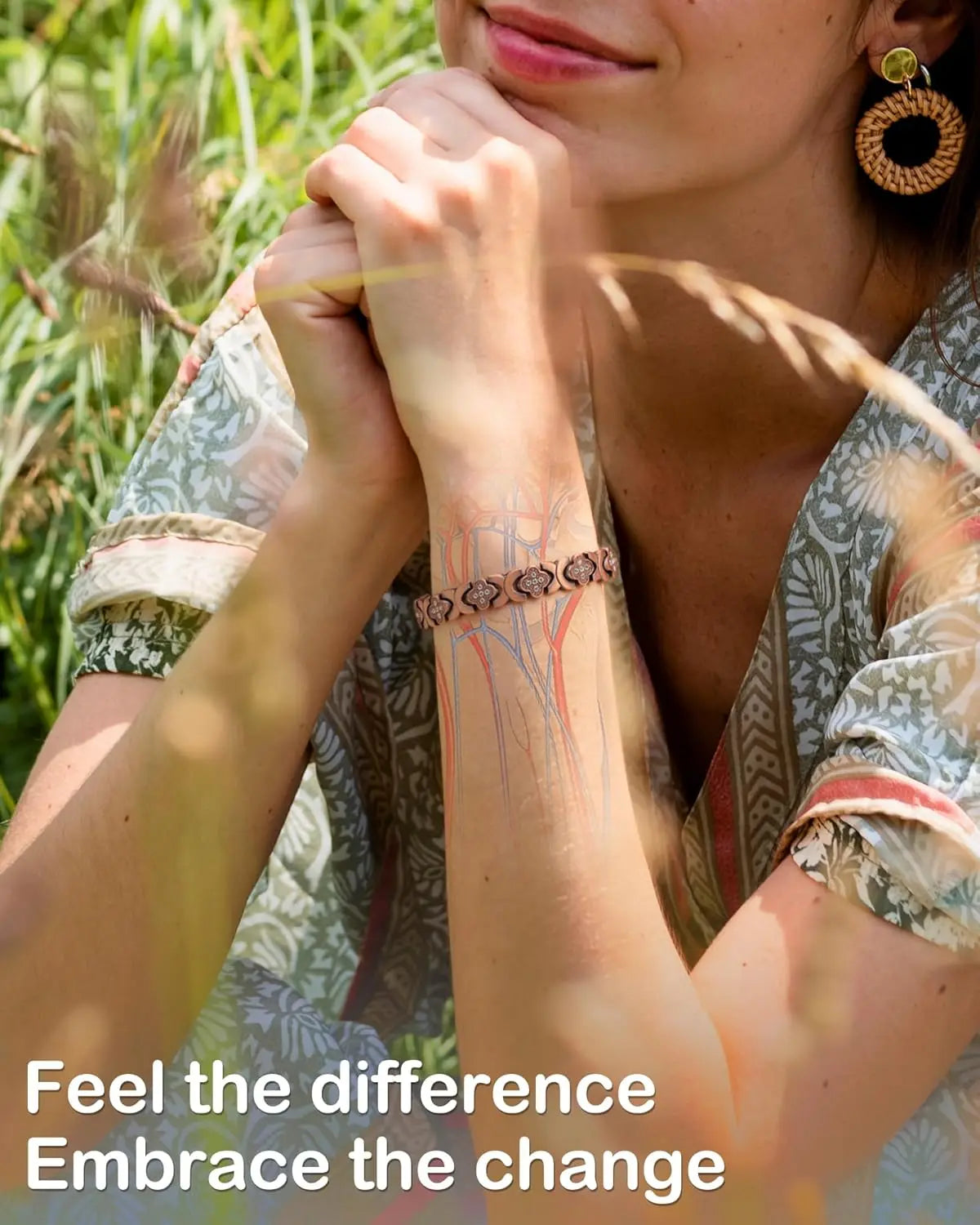 ARADOO Pure Copper Bracelets for Women Luck&Love Infinite Clover Design Ultra Strength Magnetic Therapy Bracelet Jewelry Gifts