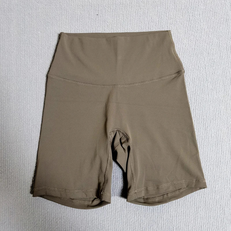 Yoga Shorts Solid Color Soft Women Sport Shorts Compression Support Sweat  Comprehensive Training Jog Cycling Internal Pocket
