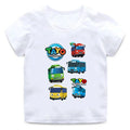 Tayo the Little Bus Cartoon Kids Print Funny Summer Tops Men Women Adults Children Boy Gril Kids Parent Child Cotton T shirt