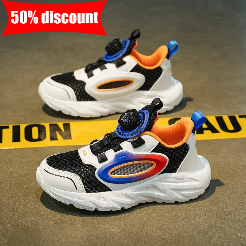 Childrens Sports Shoes Summer Hollow Comfortable Jogging Tennis Shoes School Sports Anti Slip Rebound Soft Soled Casual Shoes