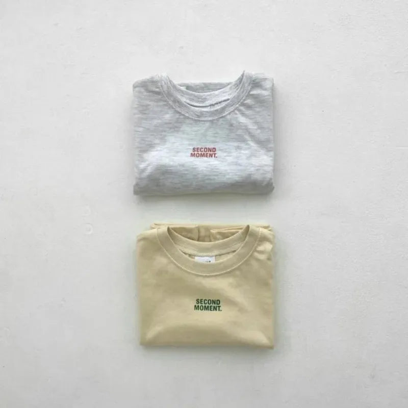 Summer Kids Clothes Set T-Shirt+Shorts Casual Outdoor Letters Print Suit Cotton Soft Breathable Two-Piece Kid Casual Tracksuits