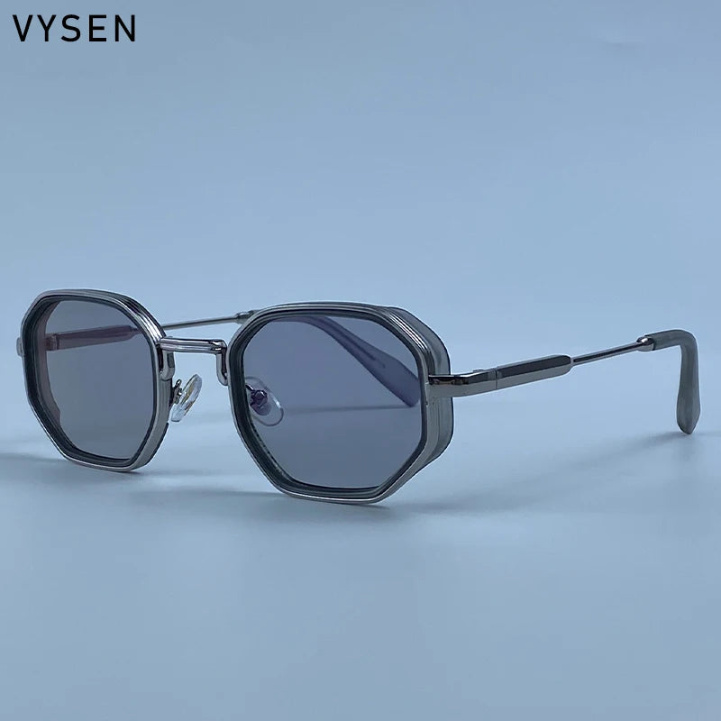 Steampunk Octagon Sunglasses Men 2026 Luxury Designer Square Punk Metal Frame Sun Glasses For Male Eyewear Trendy Shades Outdoor