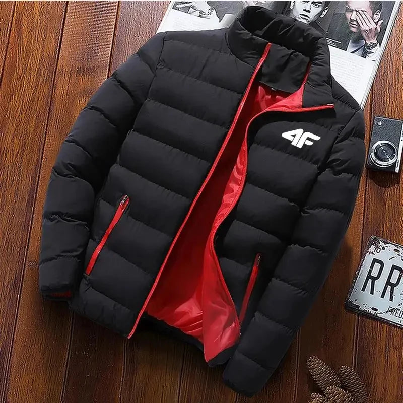 2024 New Cotton Clothing Winter Men's High Quality Casual Fashion Lightweight Warm Business Stand up Collar Warm Coat
