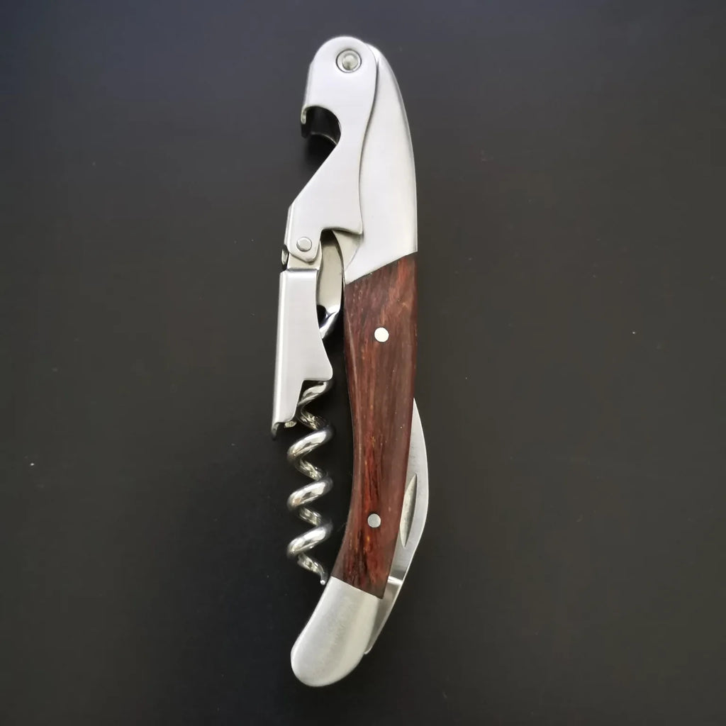Stainless Steel red Wine Beer Bottle Opener Cork Screw wood Multi function seahorse safe cut Kitchen Bar Tools wholesale