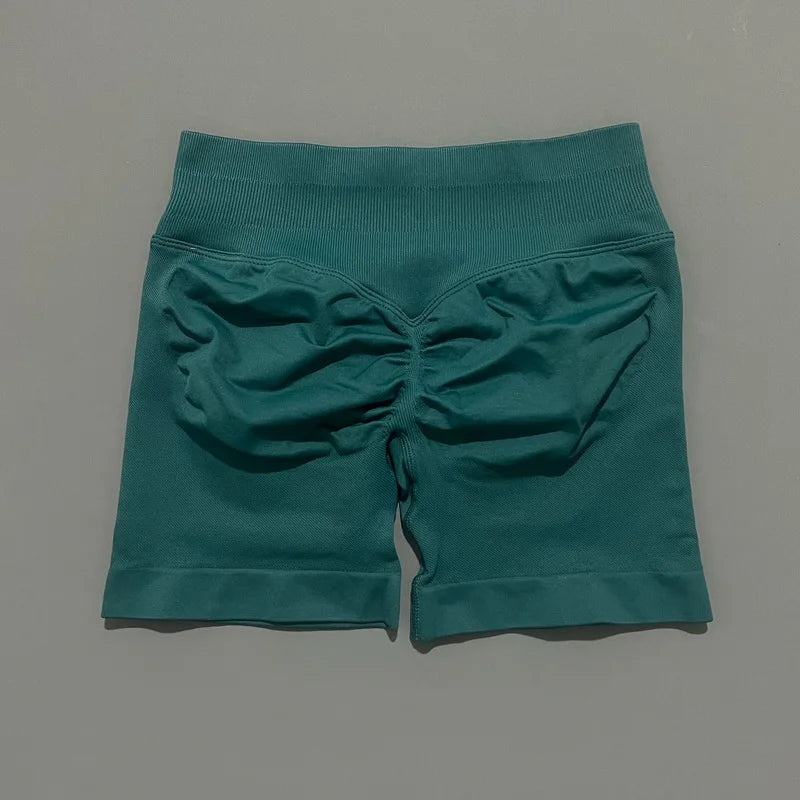 Women Gym Shorts High Waisted Yoga Shorts Fashionable and Sexy Running Fitness Pants Solid Color Yoga Leggings Training Shorts