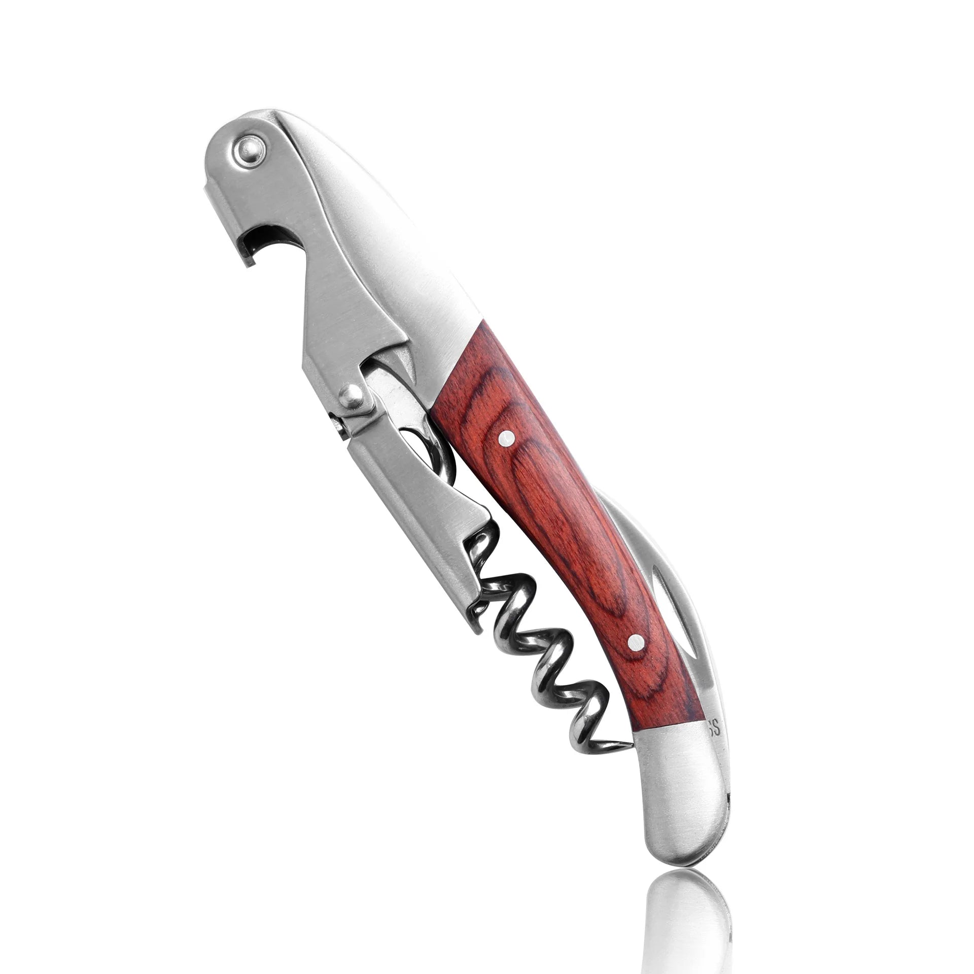 Stainless Steel red Wine Beer Bottle Opener Cork Screw wood Multi function seahorse safe cut Kitchen Bar Tools wholesale