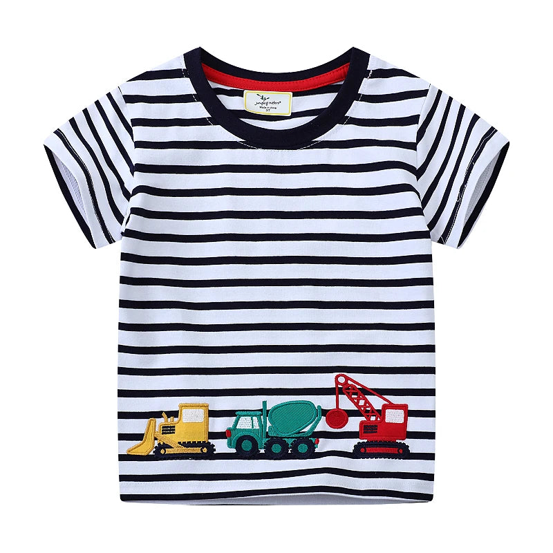 Little maven 2026 Cotton T-shirt Short Sleeves Summer Clothes with Little Bees Lovely for Baby Girls Kids 2 to 7 year