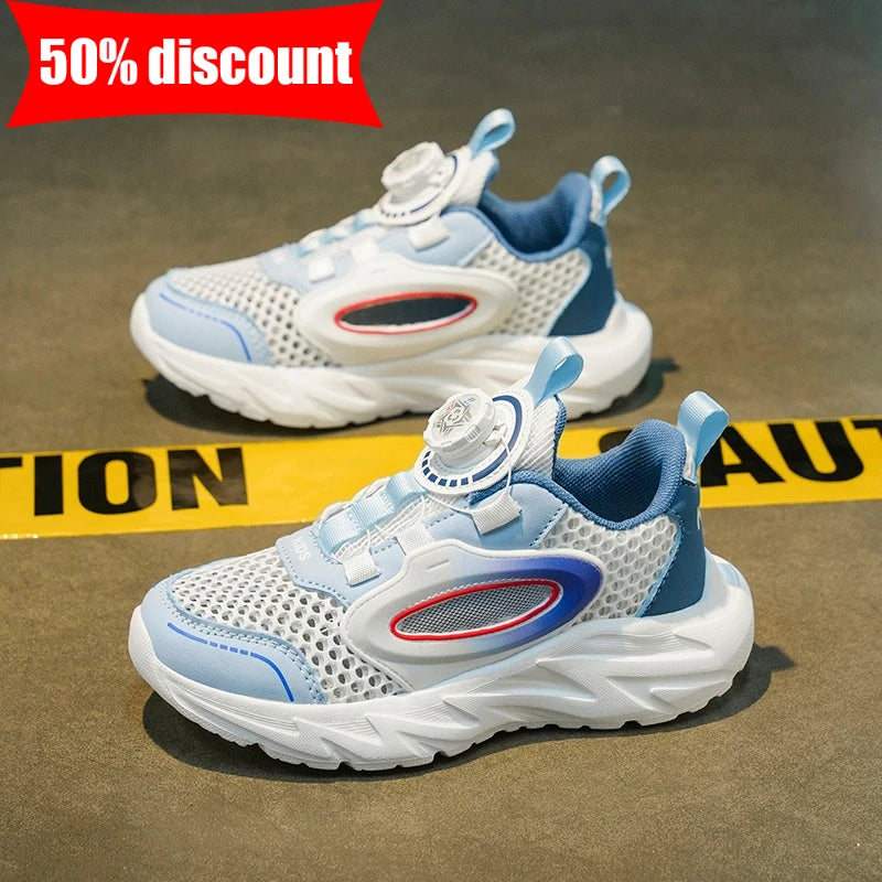 Childrens Sports Shoes Summer Hollow Comfortable Jogging Tennis Shoes School Sports Anti Slip Rebound Soft Soled Casual Shoes
