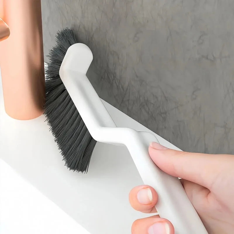 Hard Bristles Gap Cleaning Brush, Angled Crevice Cleaner, Multipurpose Brush for Tile Bathroom Kitchen Toilet