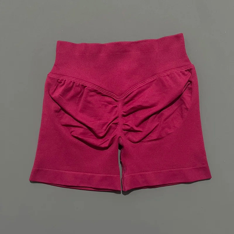 Women Gym Shorts High Waisted Yoga Shorts Fashionable and Sexy Running Fitness Pants Solid Color Yoga Leggings Training Shorts