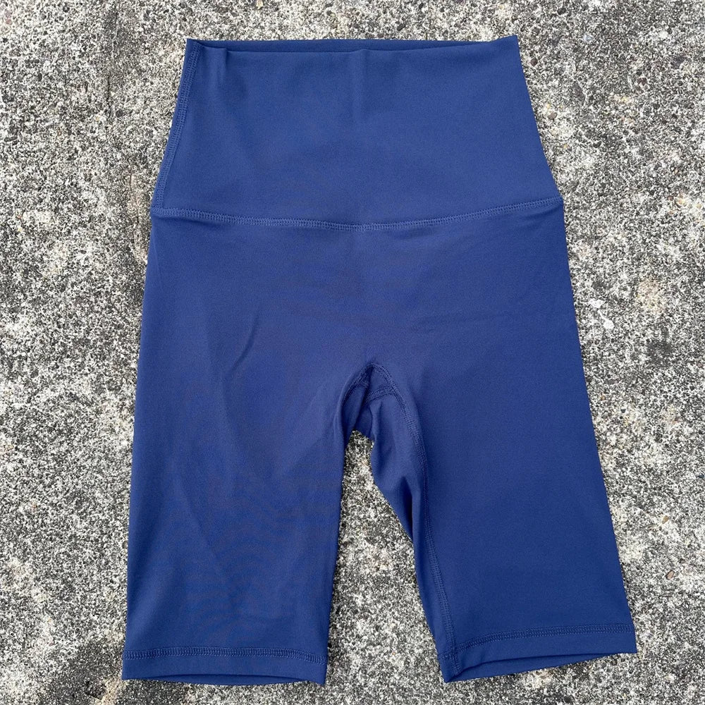Solid Color Soft Athletic Cycling High Waist Yoga Short Leg Women Fitness Sports Short Comprehensive Training Jog Squat Proof