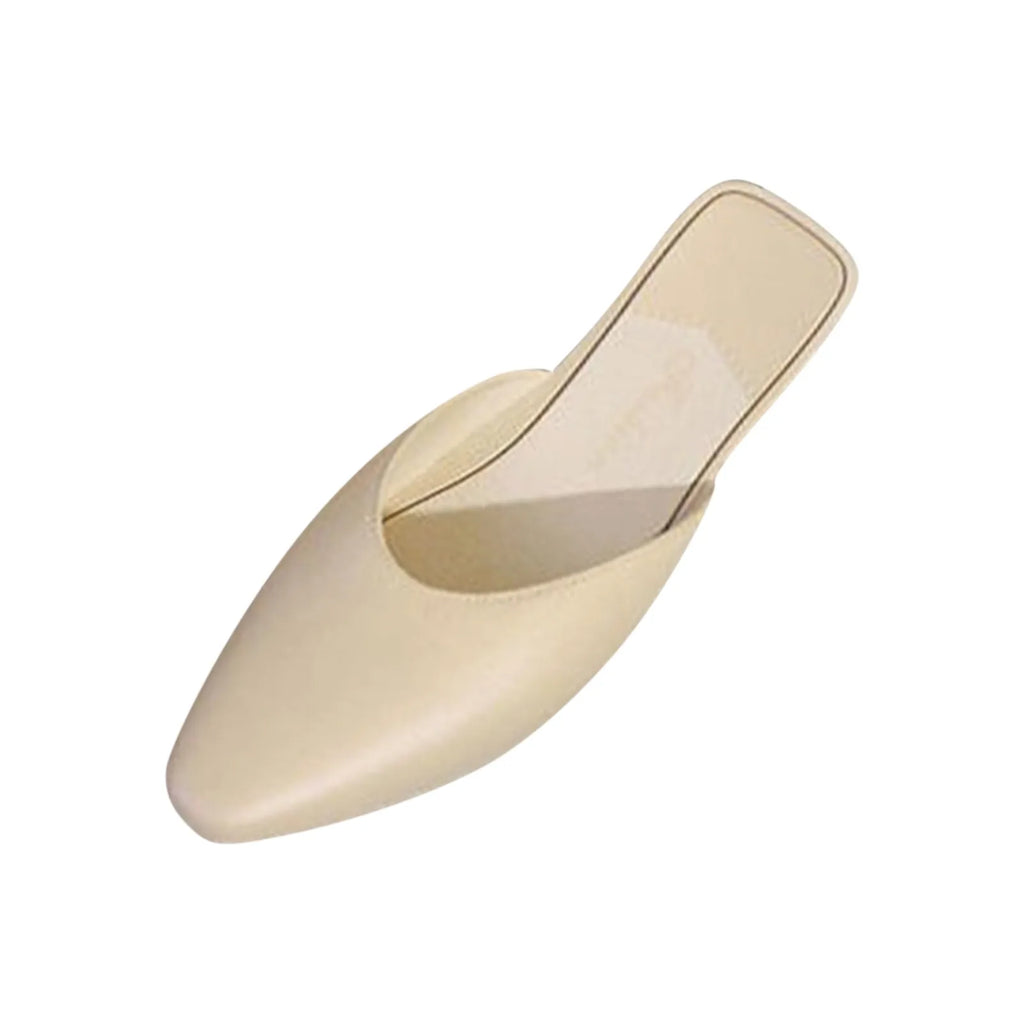 Women'S Slippers Fashion Solid Color Closed Toe Shallow Shoes Popular In Summer Flat Shoes Low-Top Lazy Outdoor Slipper