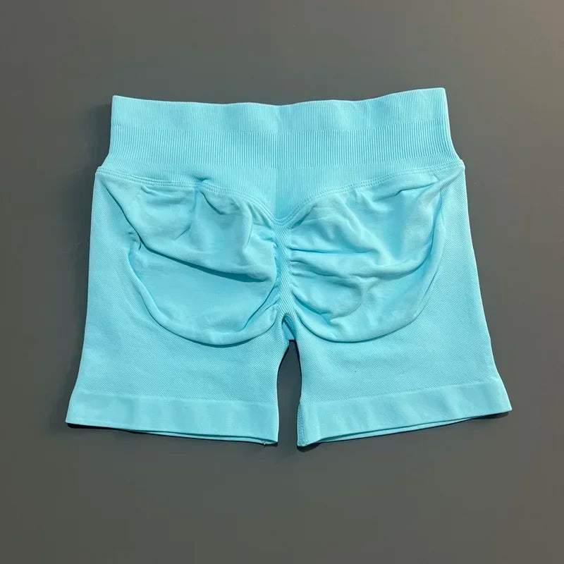 Women Gym Shorts High Waisted Yoga Shorts Fashionable and Sexy Running Fitness Pants Solid Color Yoga Leggings Training Shorts