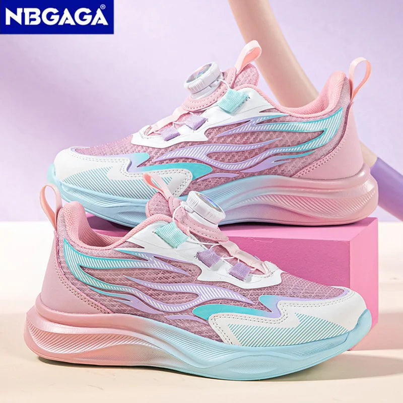 Children's Girls Breathable Summer Sport Shoes Lightweight Kids Sport Running Non Slip Outdoor Fashion Walking Footwear