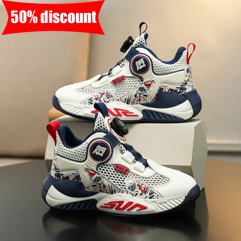 Childrens Sports Shoes Fashionable Lightweight Summer New Comfortable Sports Tennis Shoes Anti Slip Rebound School Jogging Shoes