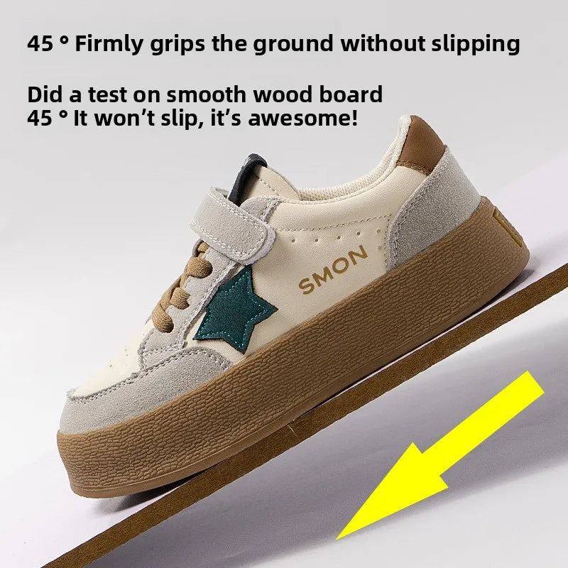 Girls Canvas Shoes Anti-slip Soft Bottom Velcro Children's Sneakers Trendy Elementary School Students Shoes Fall New Style