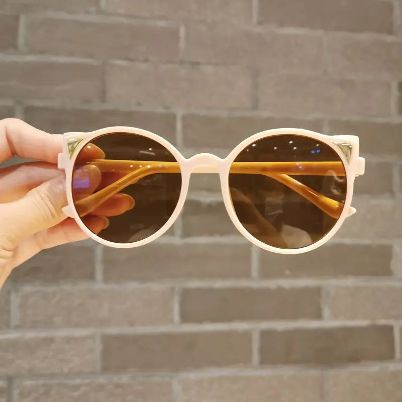 Girls Boys Cute Animal Cartoon Ears Sunglasses Outdoor Sun Protection Children Lovely Vintage Sunglasses Protection Classic Kids