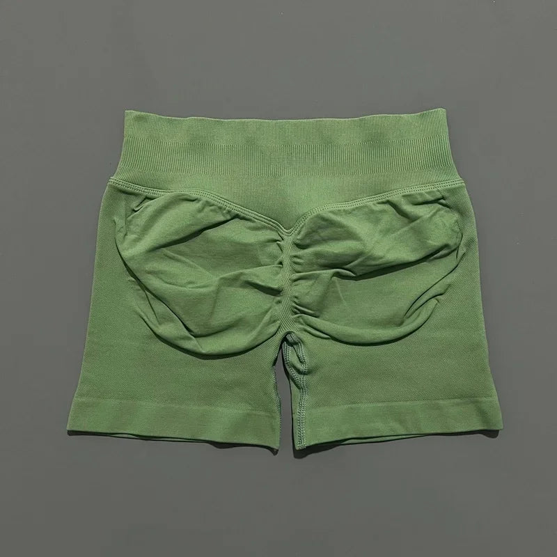 Women Gym Shorts High Waisted Yoga Shorts Fashionable and Sexy Running Fitness Pants Solid Color Yoga Leggings Training Shorts
