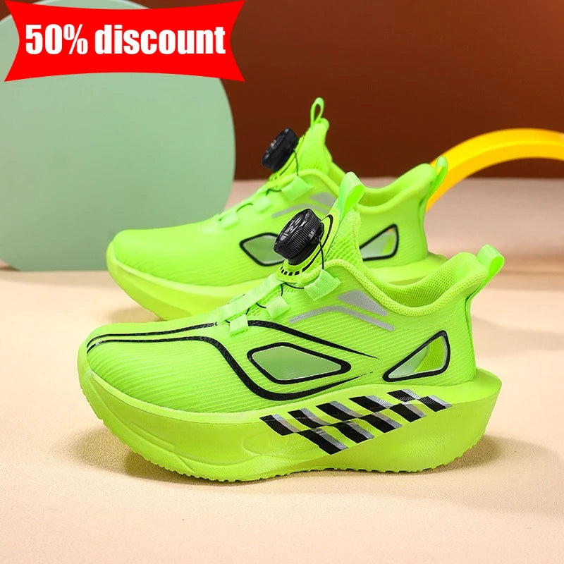 Childrens Sports Shoes Summer Hollow Breathable Outdoor Daily Comfortable Walking Shoes Soft Sole Elastic Training Running Shoes
