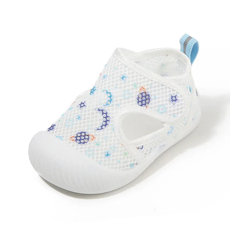 2026 Summer Kids Mesh Breathable Shoes Baby Anti-collision Soft Sole First Walker Unisex Lightweight Velcro Casual Sandals