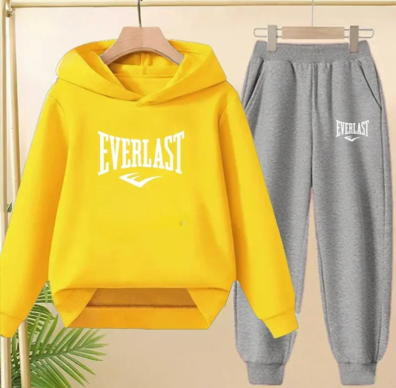 Spring Autumn New Fashion Kids Tracksuits 3-12 Years Boys and Girls Casual Sports Hoodie Tops+pants 2pcs Sets Children Clothes