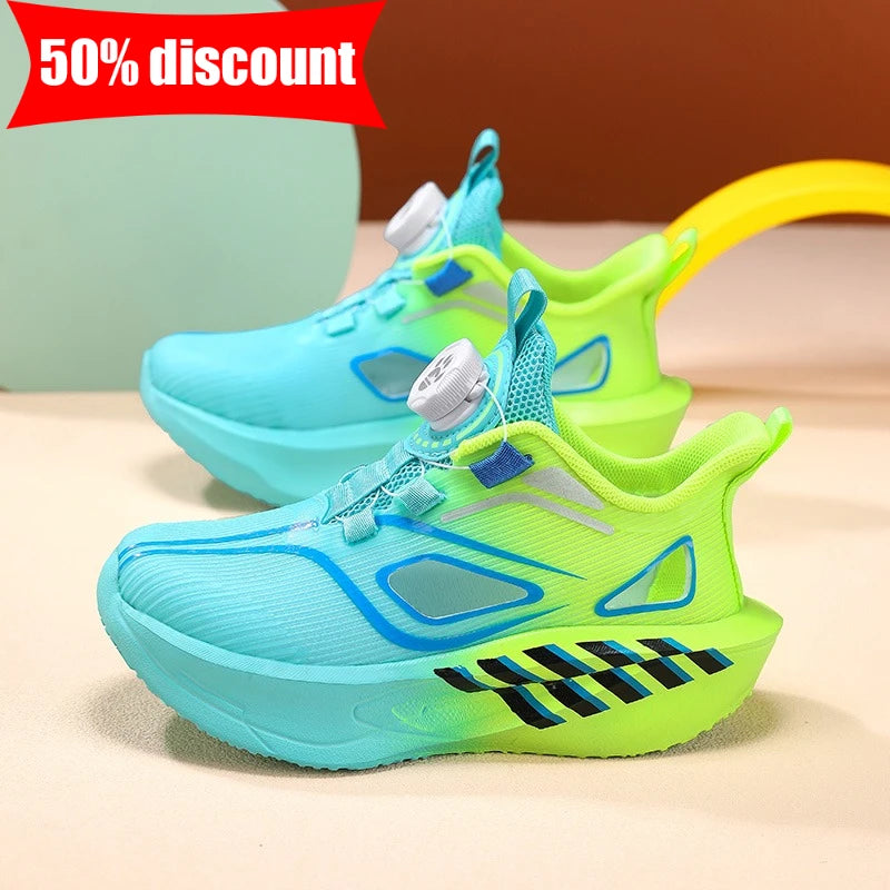 Childrens Sports Shoes Summer Hollow Breathable Outdoor Daily Comfortable Walking Shoes Soft Sole Elastic Training Running Shoes
