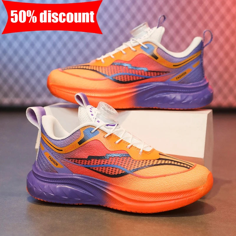 Childrens Running Shoes School Training Fitness Comfortable Sports Shoes Mesh Breathable Rebound Outdoor Tennis Shoes for Kids