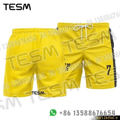 TESM Men Women Breathable Sports T-Shirt Shorts 3D Printed Number Short Sleeve Training Top Loose Streetwear Trendy Tee S-6XL