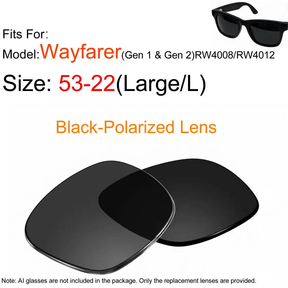 Photochromic for Ray Ban Meta Lens Replacement Transitions RW4006/4008/RW4012 Wayfarer Polarized Replacement Lenses Accessories