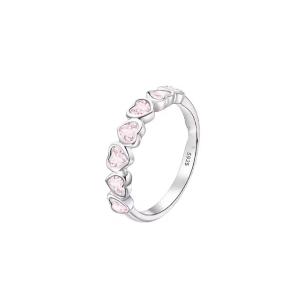 Hot Selling 925 Silver,Square,Bow,Flower,Playing Card Ring,Size 6 7 8 9,Suitable for European Women's Charm Luxury Jewelry Gifts