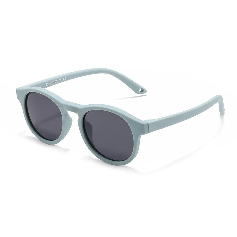 0-3 Years Newborn Fashion Baby's First Sunglasses with Strap Round Flexible UV400 Polarized Infant Silicone Sunglasses Accessory