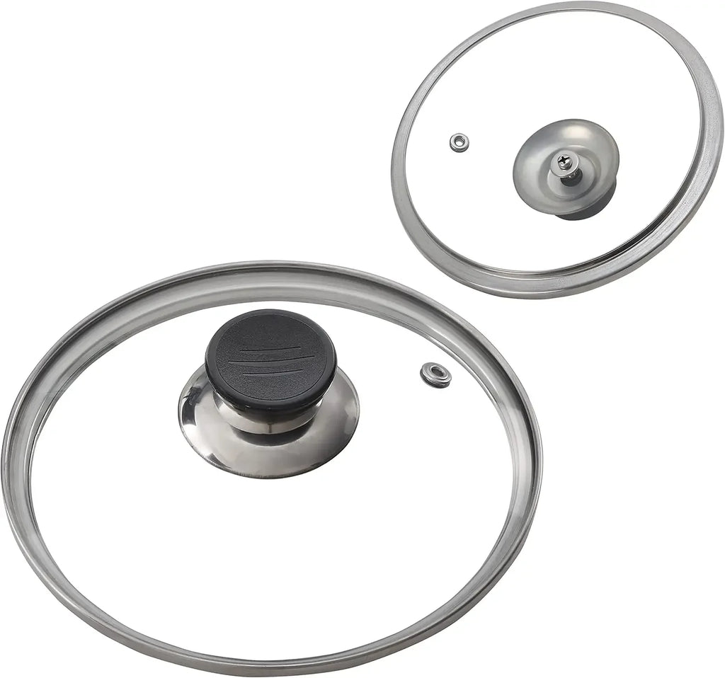 2pcs Wooden Replacement Pot Lid Knobs Pot Lid Handles Universal Heat Resistant Handle for Saucepan Frying Pan Glass Cookware