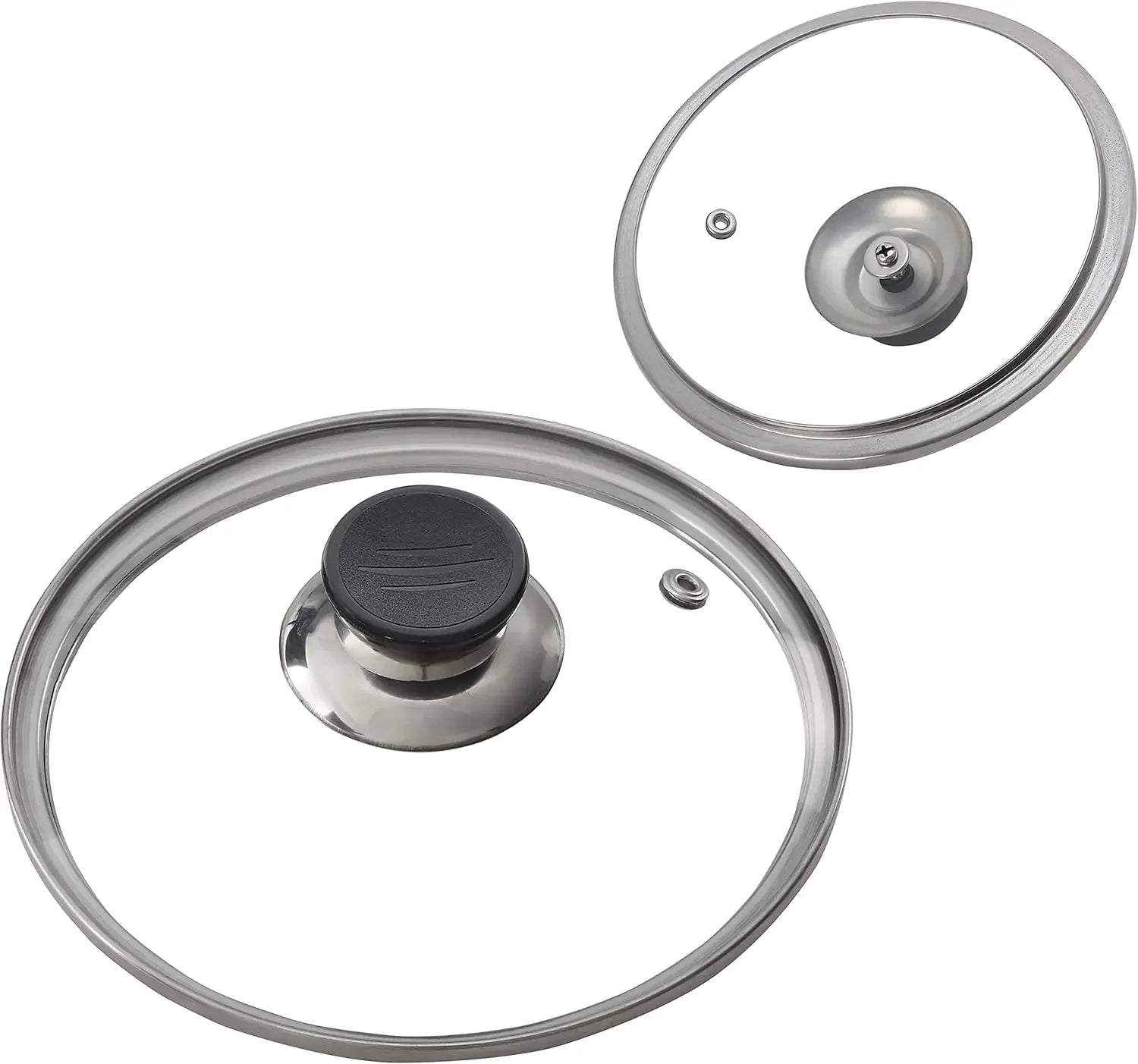 2pcs Wooden Replacement Pot Lid Knobs Pot Lid Handles Universal Heat Resistant Handle for Saucepan Frying Pan Glass Cookware
