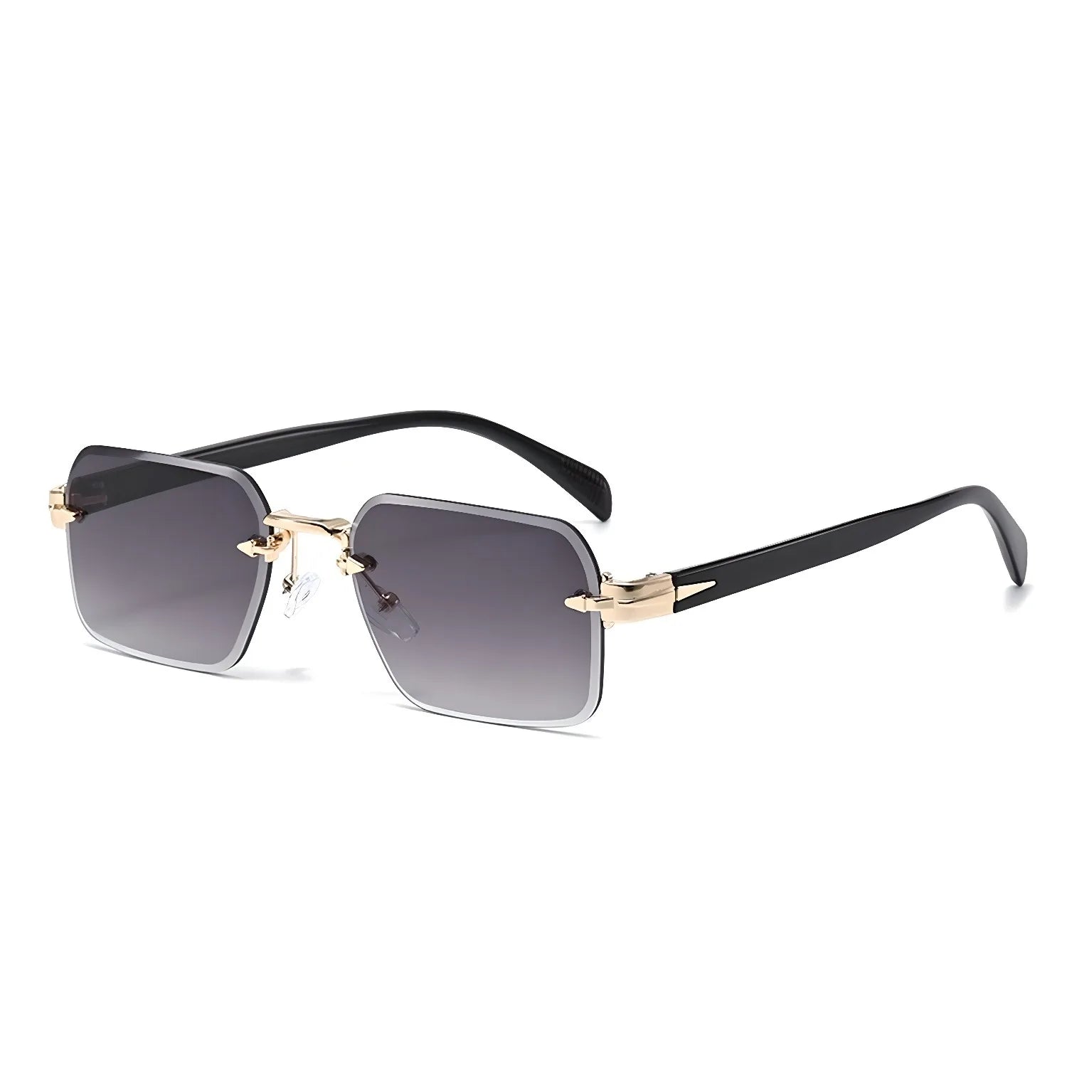 Luxury Rimless Square Sunglasses Men Women Metal Hinge Cut Edge UV400 Retro Elegant Ethnic Fashion Trendy Shades 2239