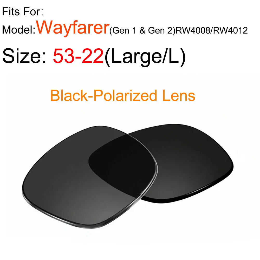 Photochromic &Polarized Replacement Sunglasses Lenses for Ray-Ban Meta Wayfarer RW4006 RW4008 4012 Gen1/2 AR Glasses Accessories